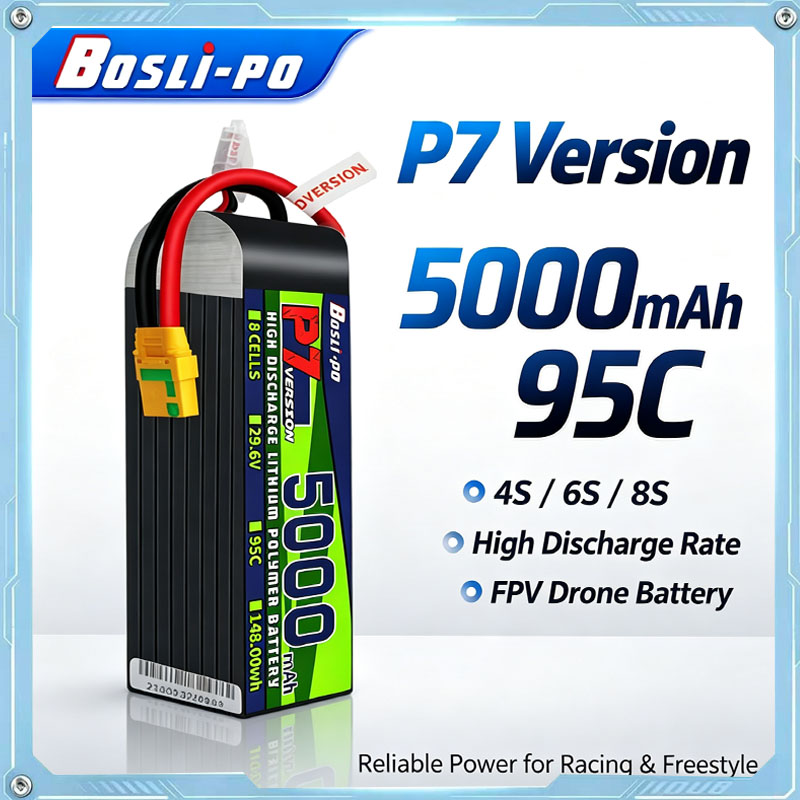 Lipo Battery 4S - Boslipo P7 Versione 5000mAh 95C Batteria