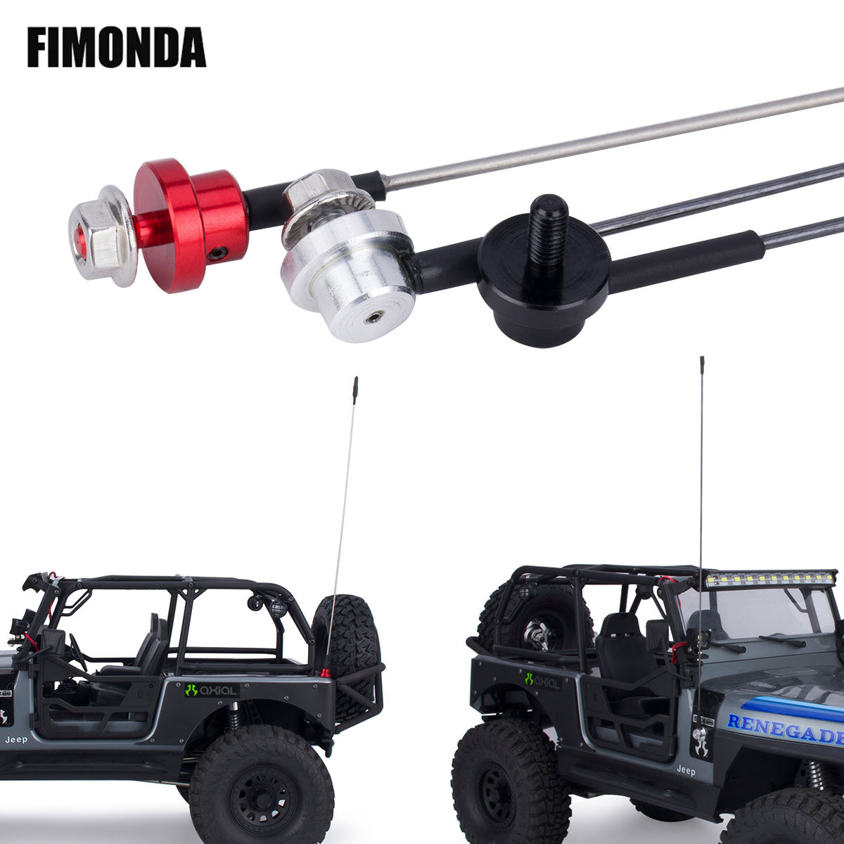 Rc Hobby Racing - Antenna di simulazione regolabile in metallo
